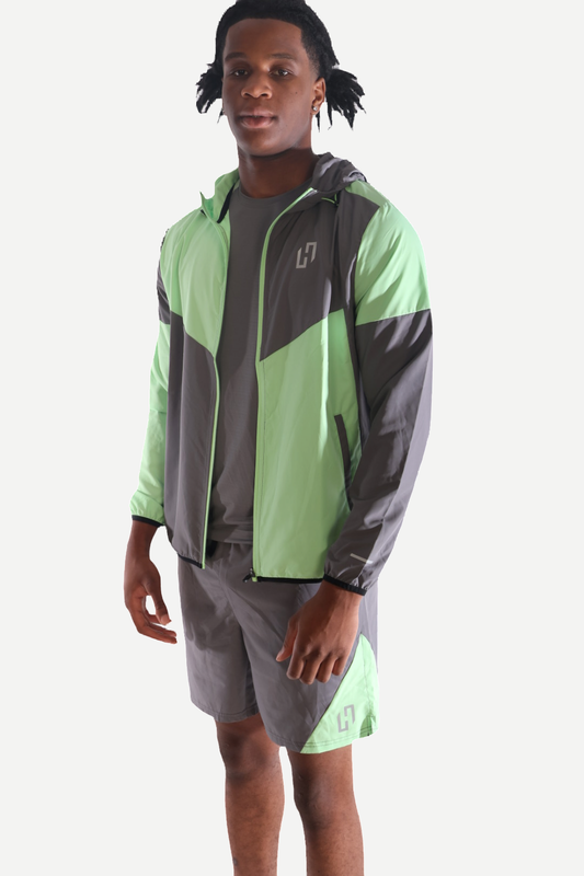 Patched 3-Piece Set — Green & Gray