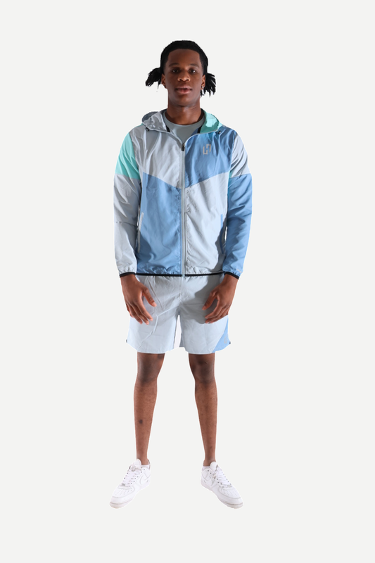 Patched 3-Piece Set — Grey, Light blue and blue