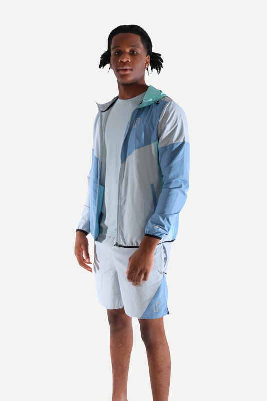 Patched 3-Piece Set — Grey, Light blue and blue