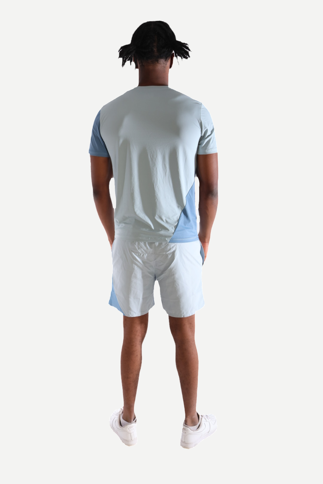 Patched 3-Piece Set — Grey, Light blue and blue