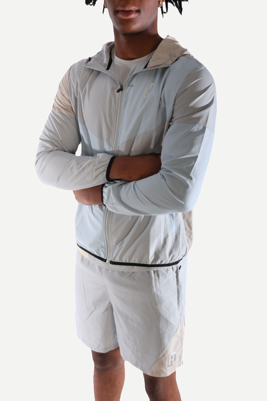 Patched 3-Piece Set — Light Blue & Light Grey