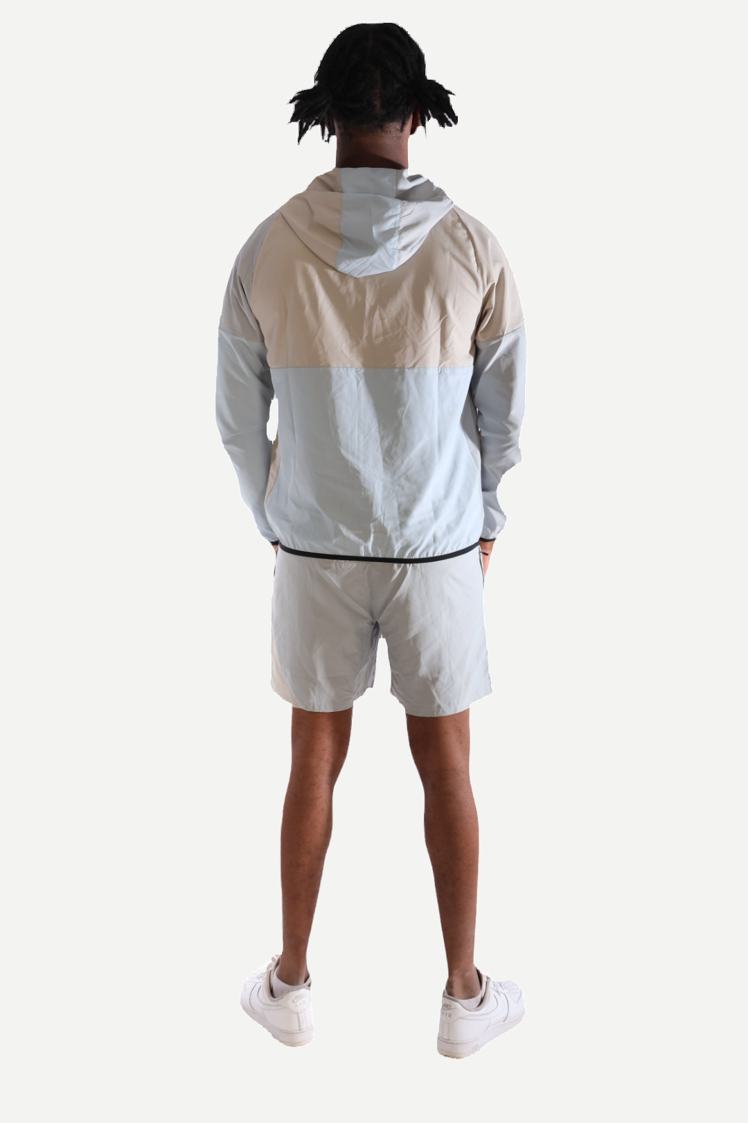 Patched 3-Piece Set — Light Blue & Light Grey
