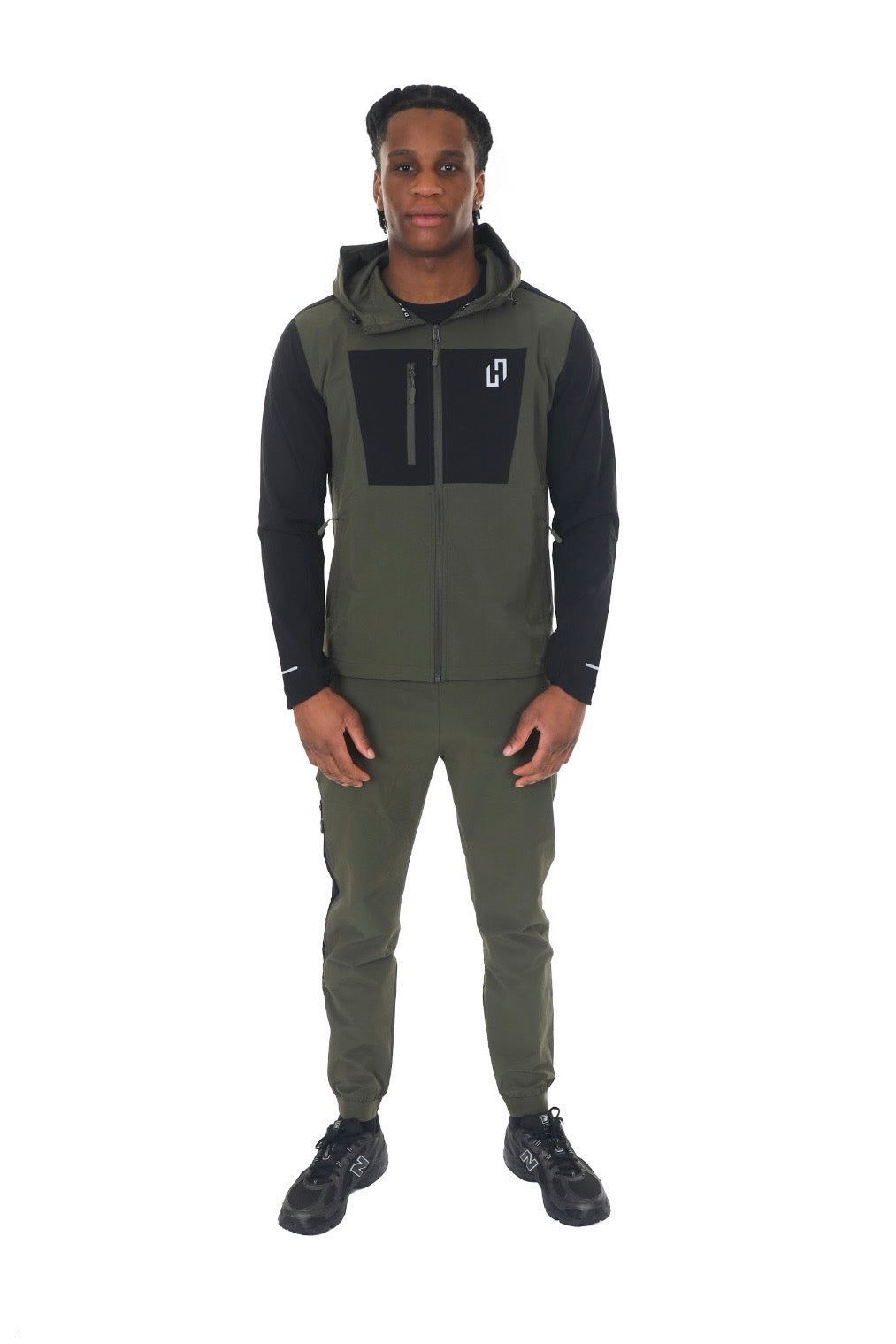 Hedera Block Shell Tracksuit - Khaki