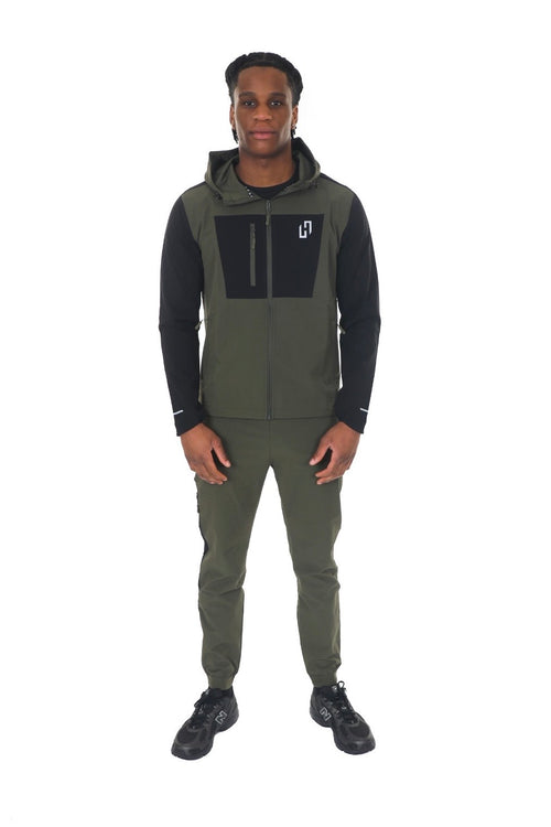 Hedera Block Shell Tracksuit - Khaki