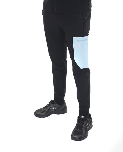 Hedera Shell Tracksuit - Black / Light Blue
