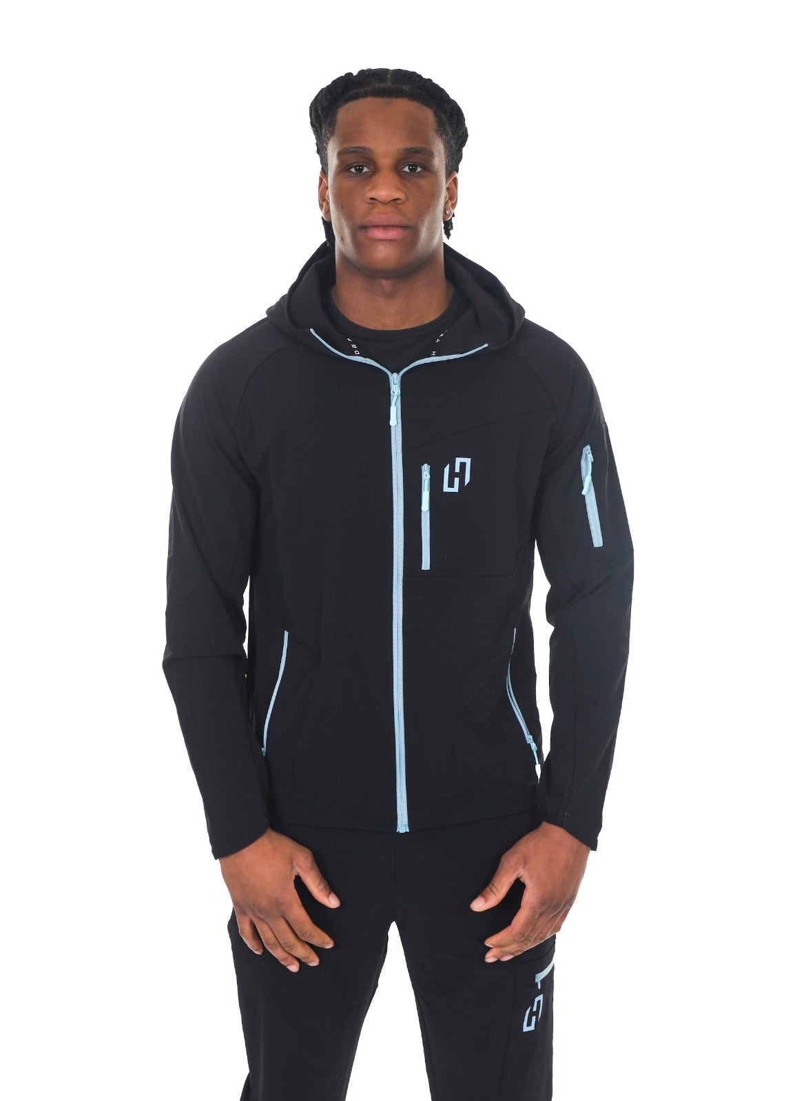 Hedera Shell Tracksuit - Black / Blue Lining
