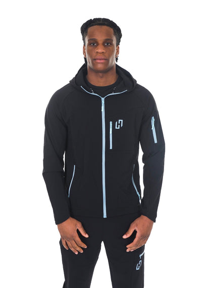 Hedera Shell Tracksuit - Black / Blue Lining