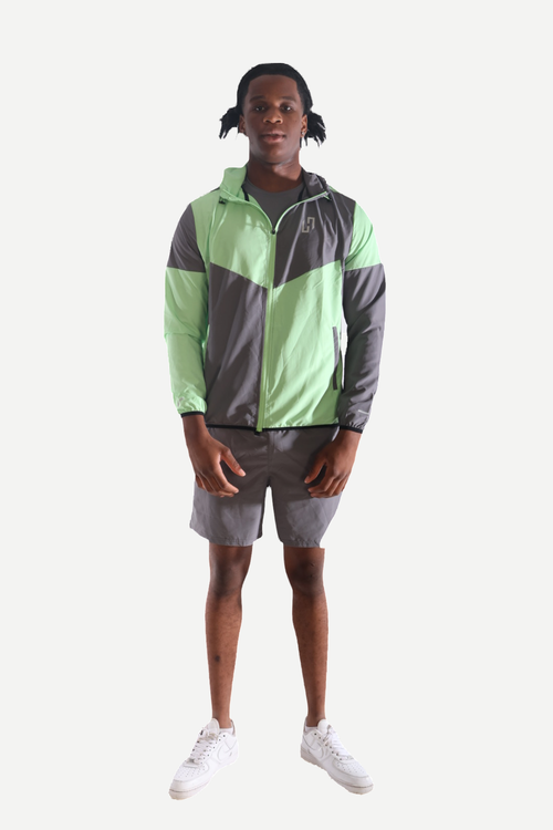 Patched 3-Piece Set — Green & Gray