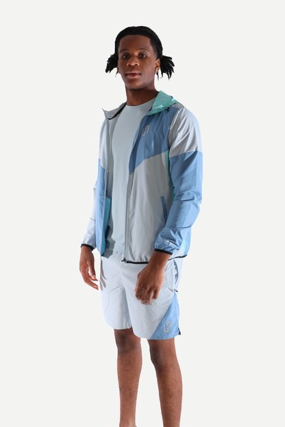 Patched 3-Piece Set — Grey, Light blue and blue