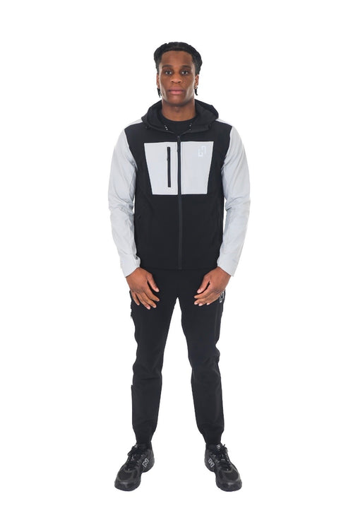Hedera Block Shell Tracksuit - Black / Light Sand