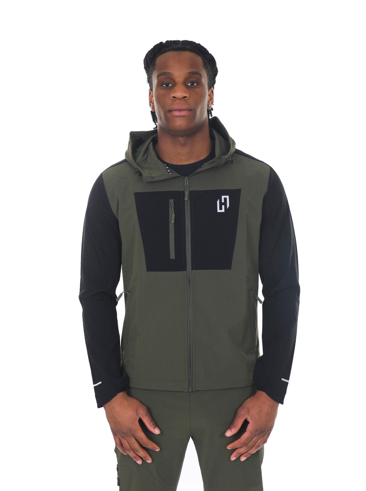 Hedera Block Shell Tracksuit - Khaki