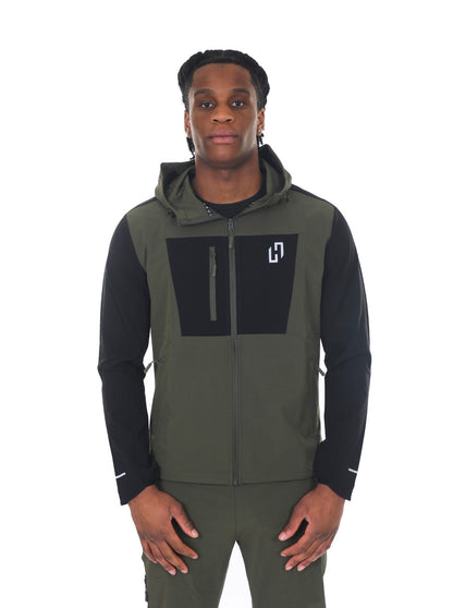 Hedera Block Shell Tracksuit - Khaki