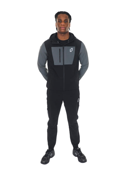 HEDERA BLOCK SHELL TRACKSUIT BLACK/GREY