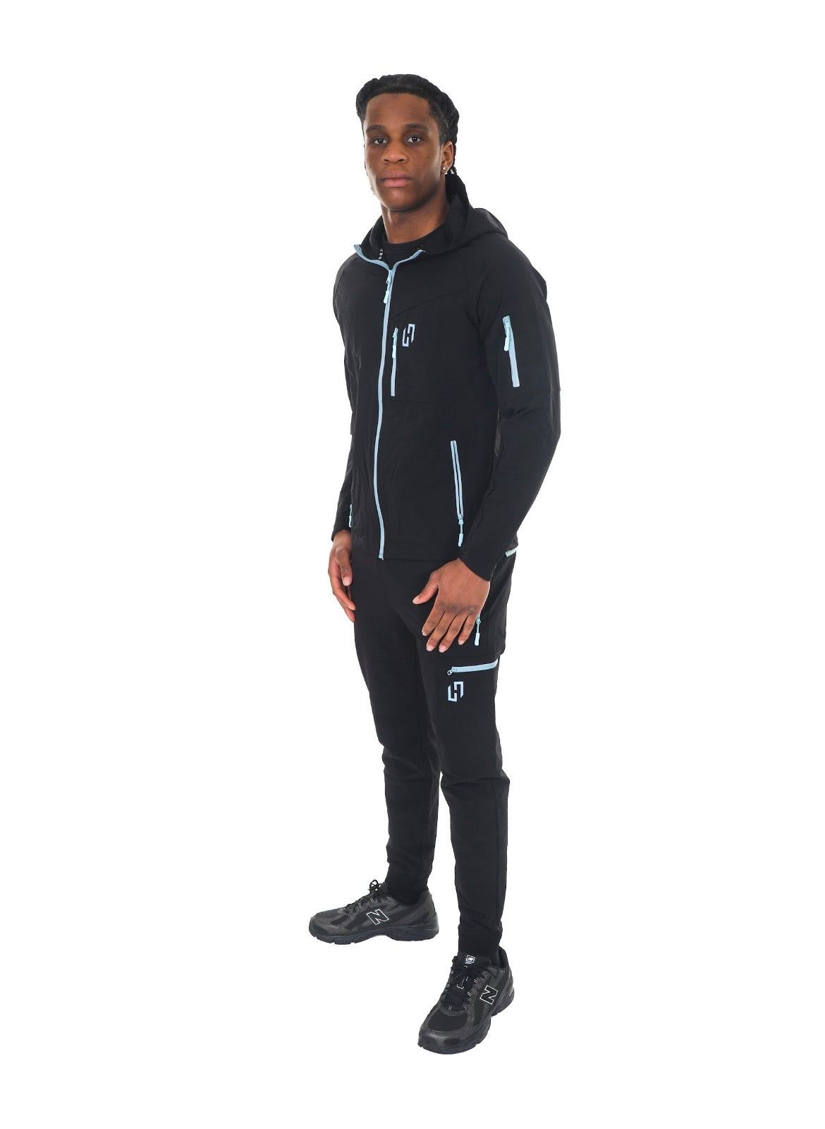 Hedera Shell Tracksuit - Black / Blue Lining